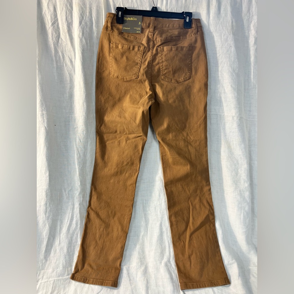High rise slimmed pocket straight leg jeans - Picture 3 of 13